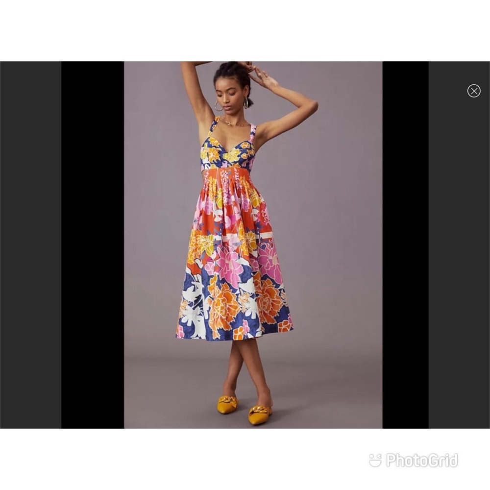 Anthropologie, Maeve, Bow-Back Midi Dress - NWT